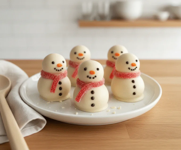 Schneemann Truffles Rezept – Einfach ohne Backen süße Weihnachtsdeko 30 Minuten