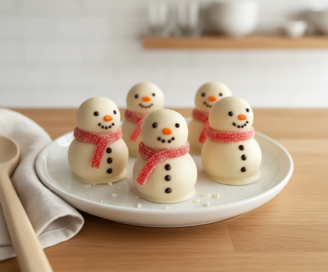 Schneemann Truffles Rezept – Einfach ohne Backen süße Weihnachtsdeko 30 Minuten