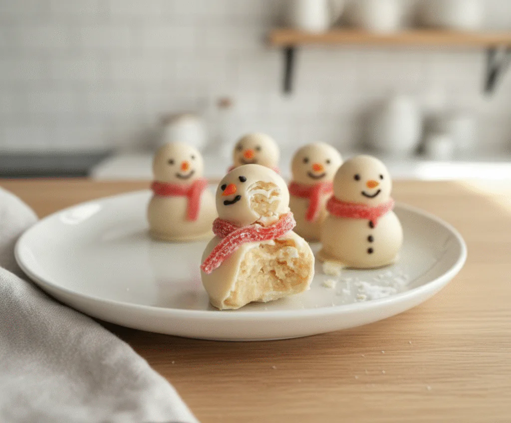 Schneemann Truffles Rezept – Einfach ohne Backen süße Weihnachtsdeko 30 Minuten