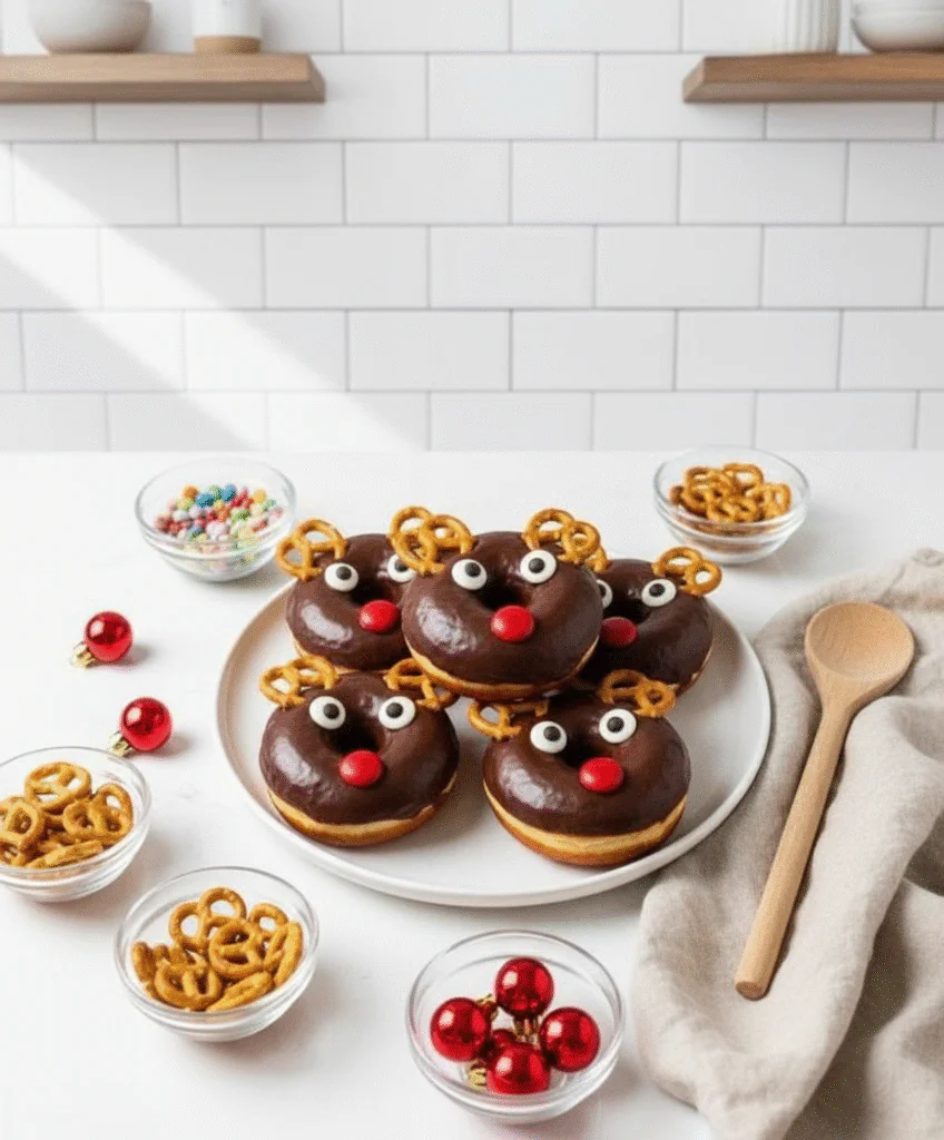 Schokoladen Reh Donuts – Weich, Schokoladig & Perfekt für Weihnachten