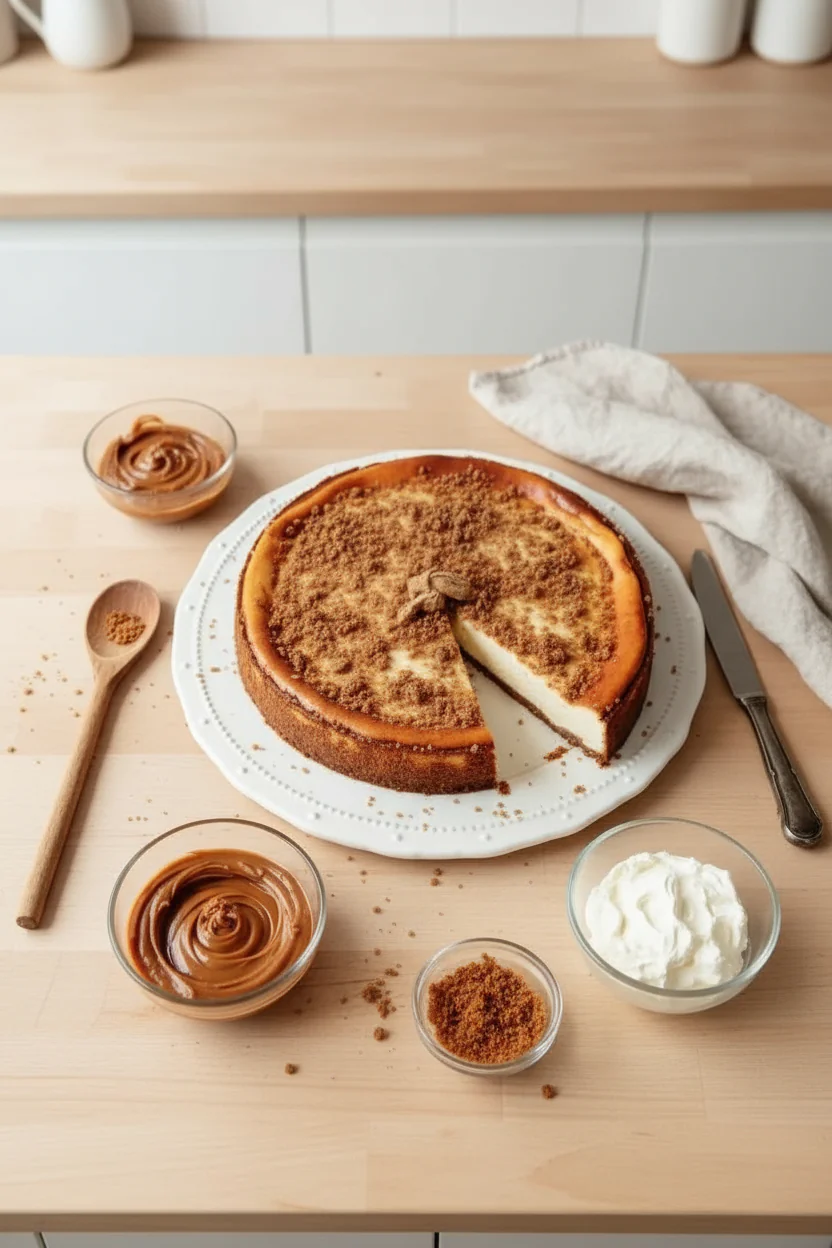 Spekulatius Käsekuchen Rezept – Weihnachtlich cremig mit Keksboden