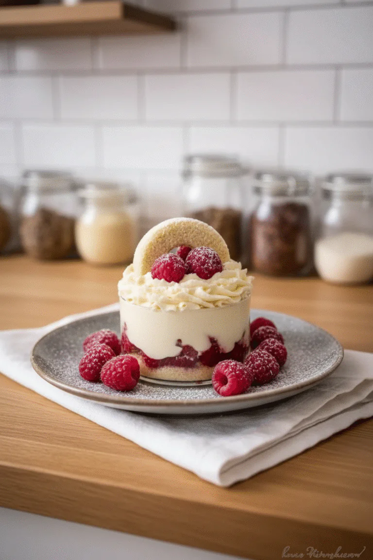 Vanillekipferl Dessert Rezept Einfach – Mit Himbeeren in 20 Min