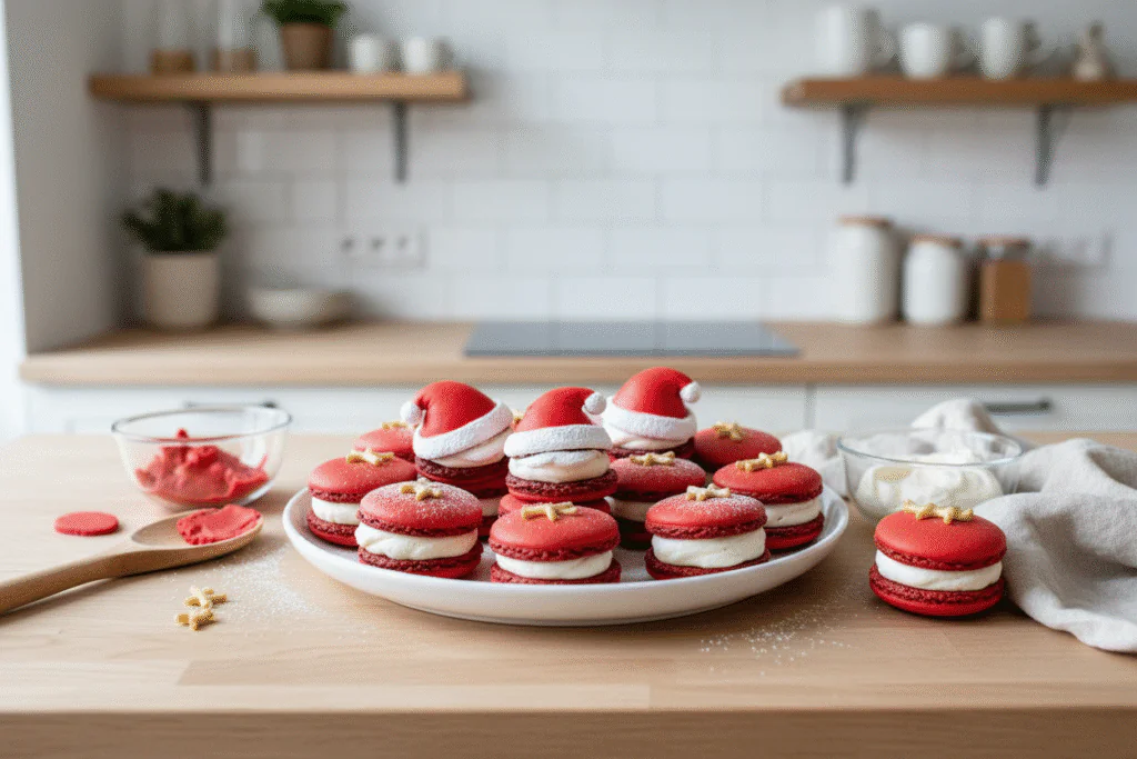 Weihnachtsmann Macarons Rezept – Die süßesten Macarons für die Feiertage rezept
