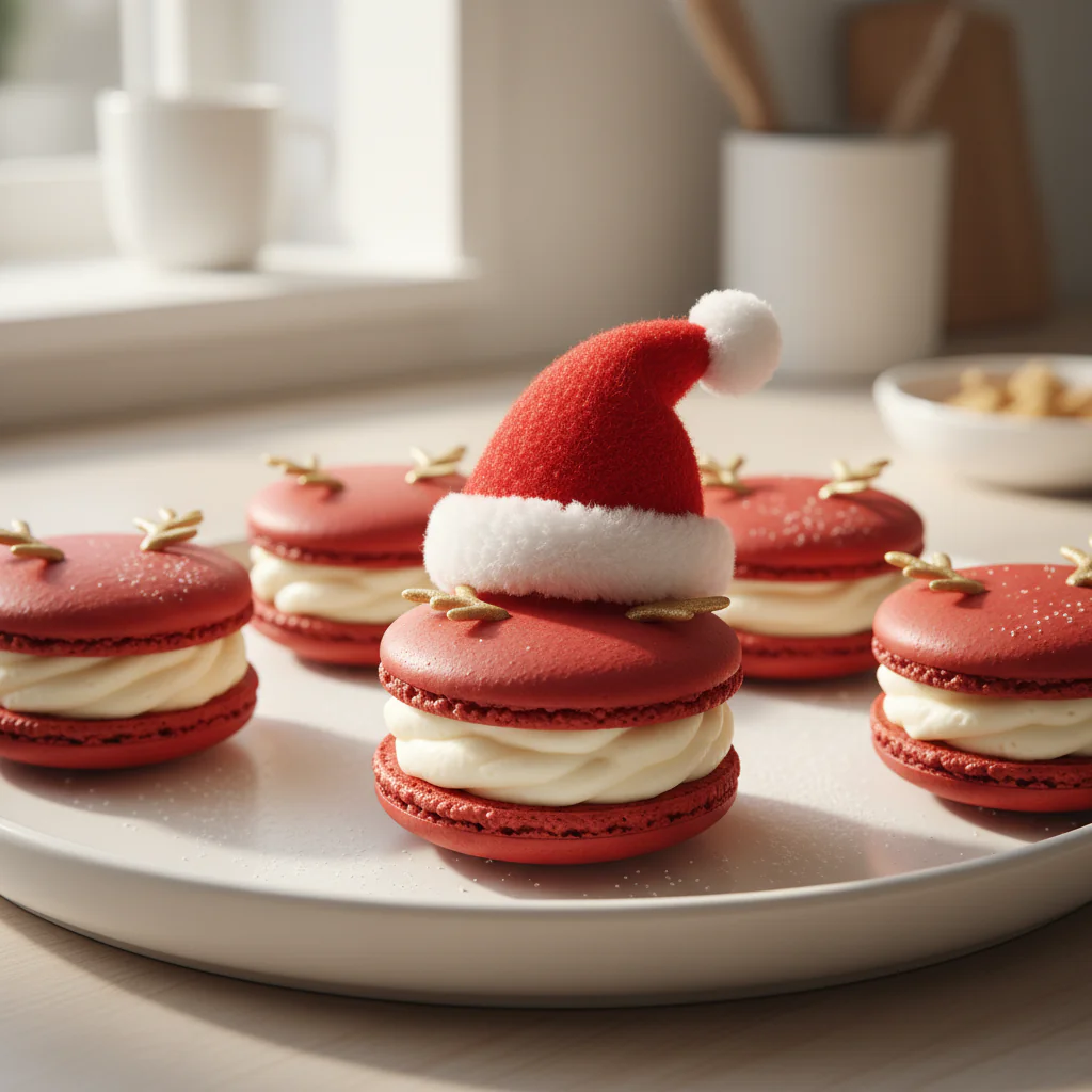 Weihnachtsmann Macarons Rezept – Die süßesten Macarons für die Feiertage rezept