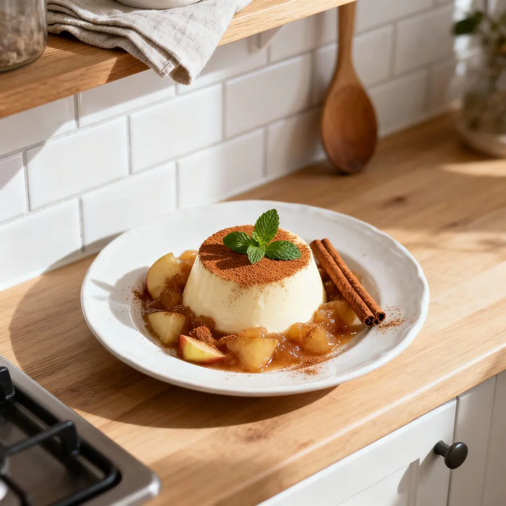 Zimt Panna Cotta mit Bratapfelkompott Rezept – Einfach & Himmlisch Lecker