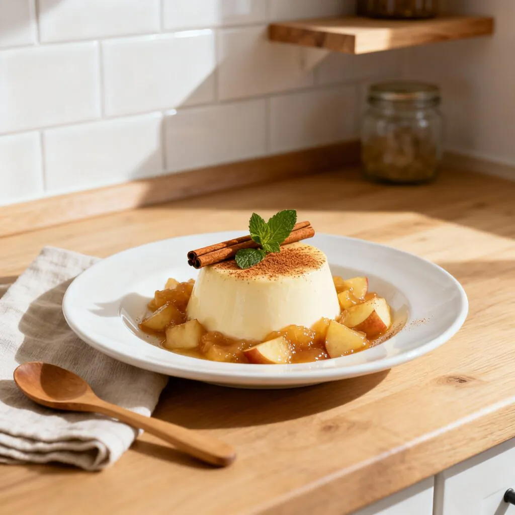 Zimt Panna Cotta mit Bratapfelkompott Dessert Rezept