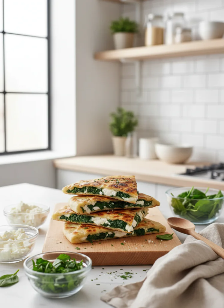 30 Minuten Spinat Feta Quesadillas Rezept – Schnell Vegetarisch Lecker