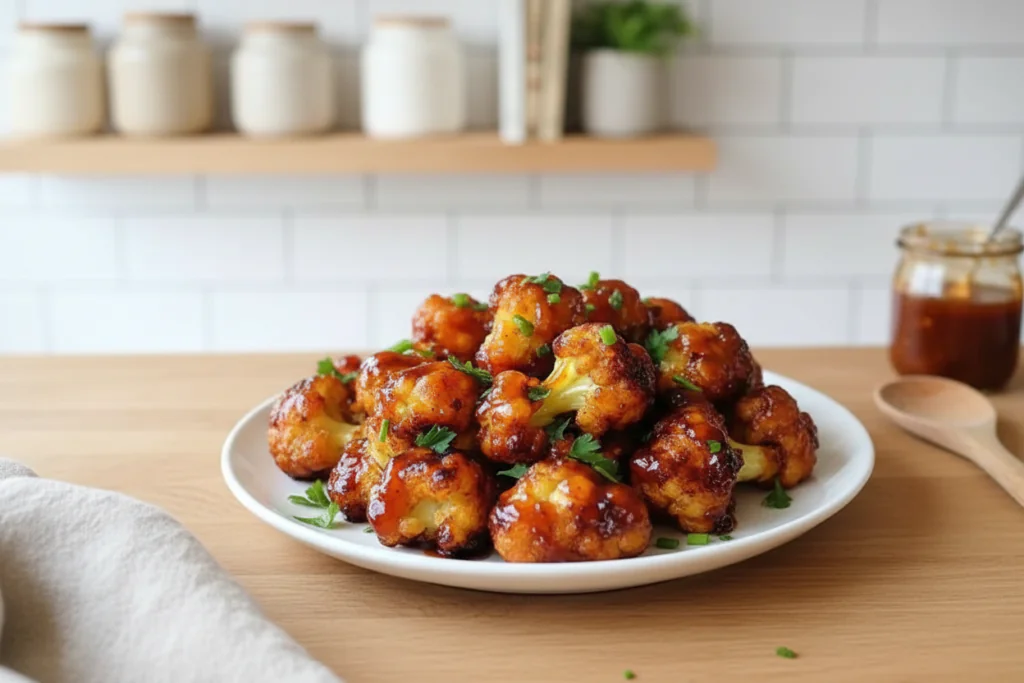 Ahornsirup Sriracha Blumenkohl einfaches Rezept