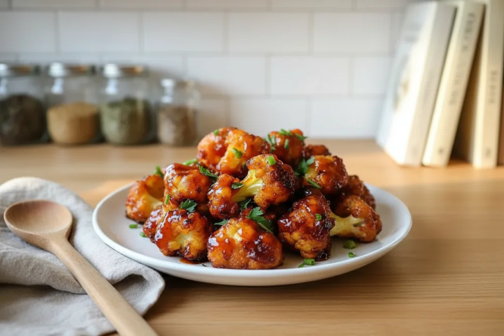 Ahornsirup Sriracha Blumenkohl einfaches Rezept