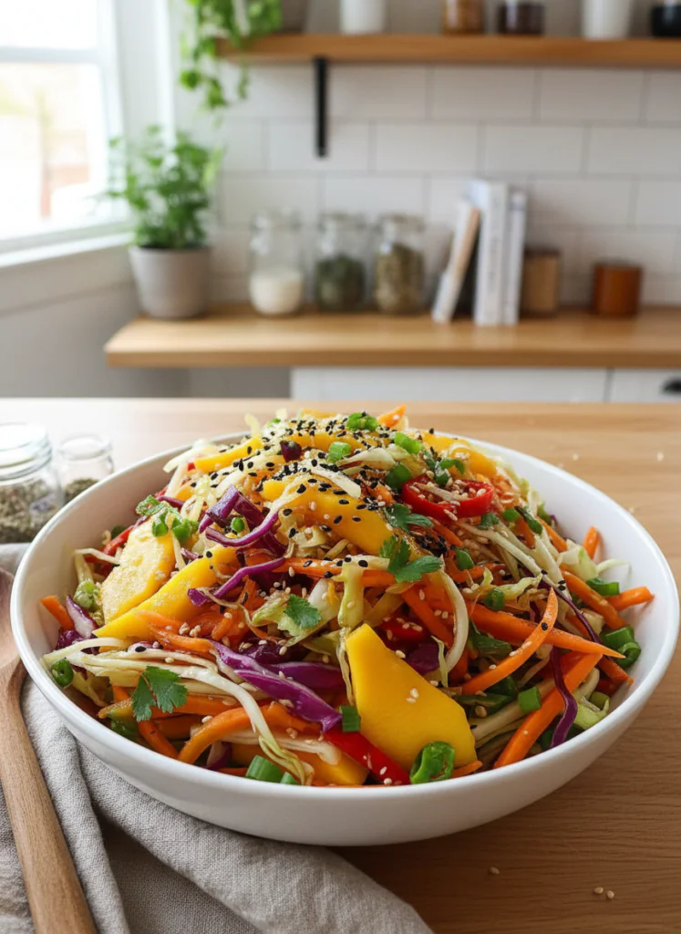 Asiatischer Spitzkohl Mango Salat Rezept – Erfrischend Lecker in 20 Minuten