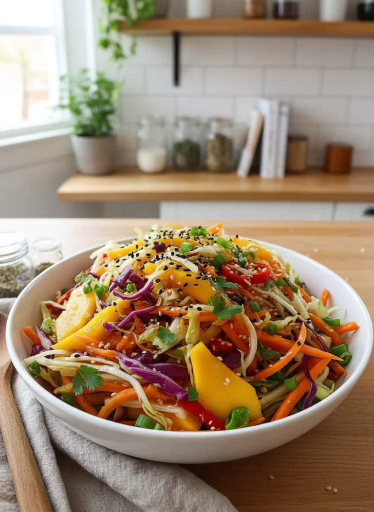 Asiatischer Spitzkohl Mango Salat Rezept – Erfrischend Lecker in 20 Minuten
