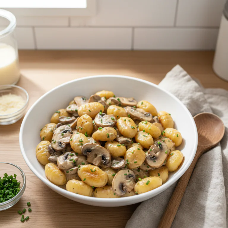 Cremige Gnocchi Pilz Pfanne – Schnelles Wohlfühlessen Rezept