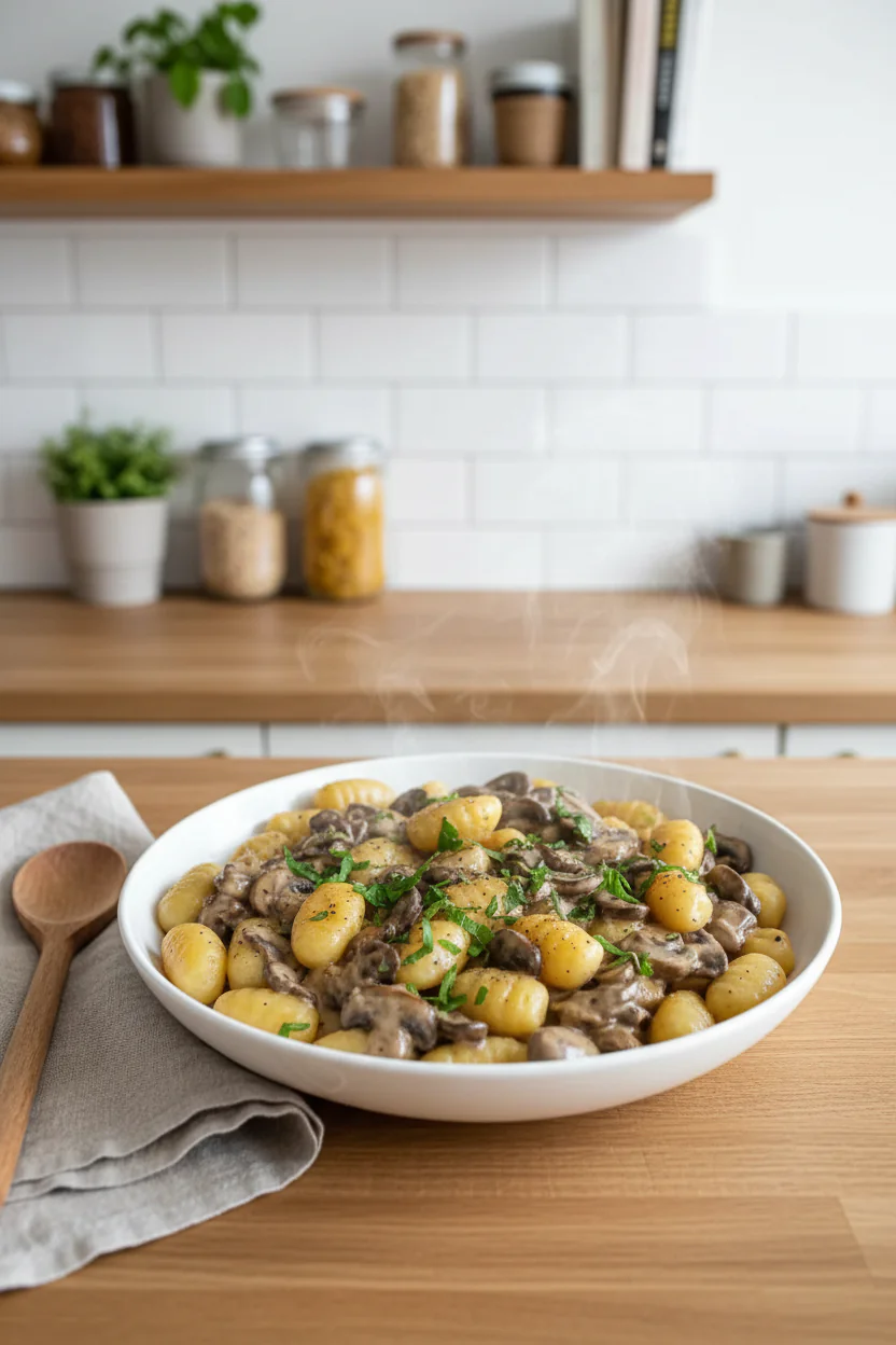 Gnocchi in Tomatensauce mit Mozzarella – 15 Minuten