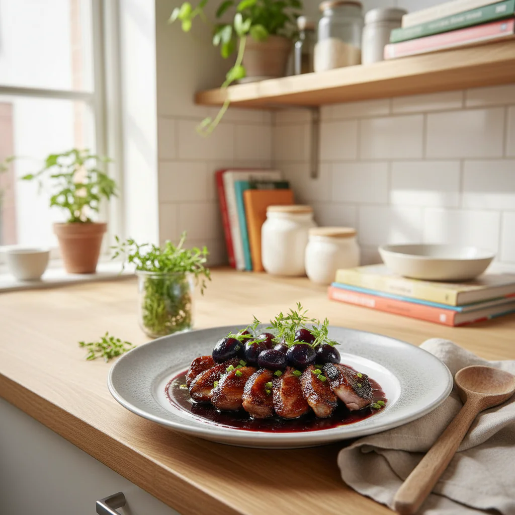 Entenbrust mit Pflaumensauce Rezept – Süß-Herzhafter Genuss in 45 Minuten