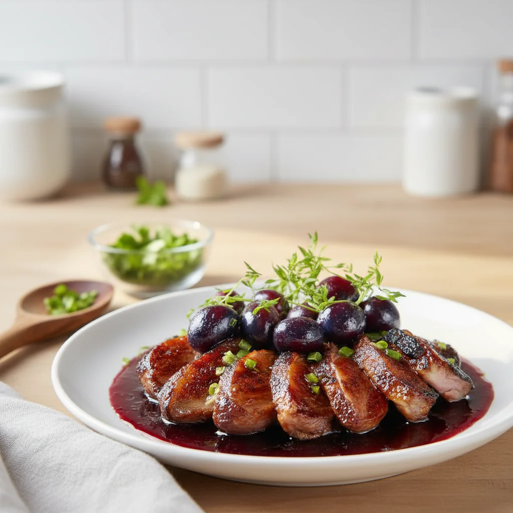 Entenbrust mit Pflaumensauce Rezept – Süß-Herzhafter Genuss in 45 Minuten