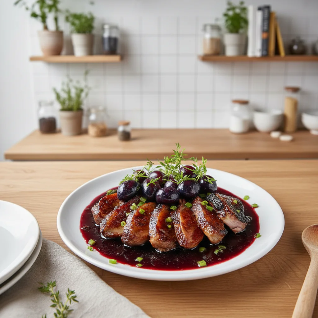 Entenbrust mit Pflaumensauce Rezept – Süß-Herzhafter Genuss in 45 Minuten