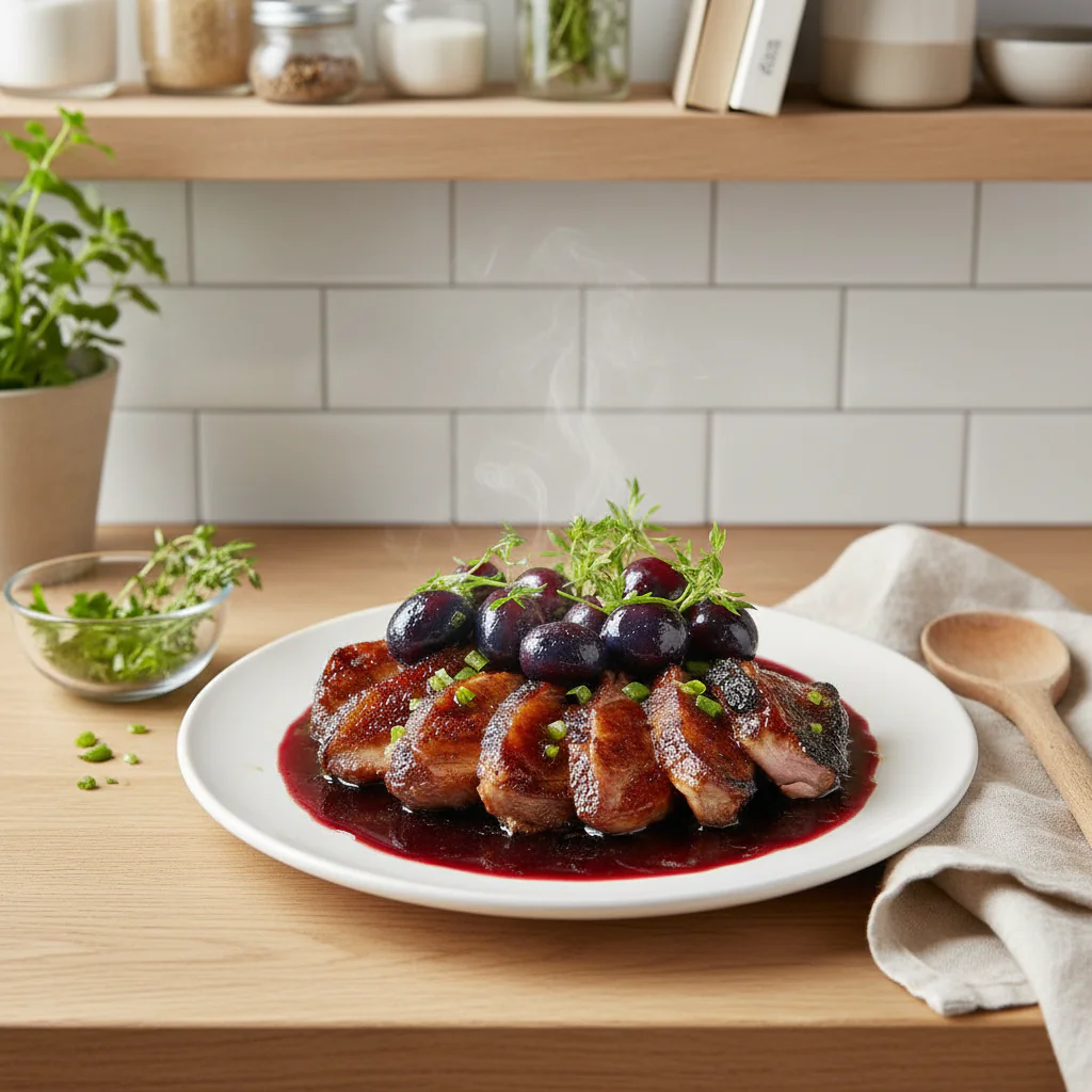 Entenbrust mit Pflaumensauce Rezept – Süß-Herzhafter Genuss in 45 Minuten