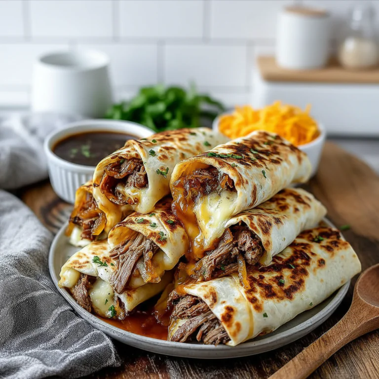French Dip Tortilla Rollups Rezept – Einfach Knusprig in 20 Min