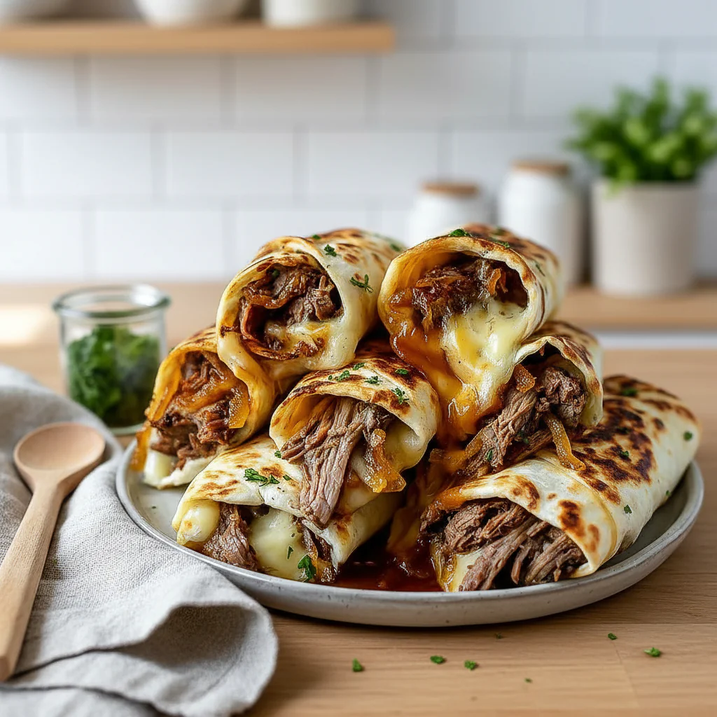 French Dip Tortilla Rollups Rezept – Einfach Knusprig in 20 Min