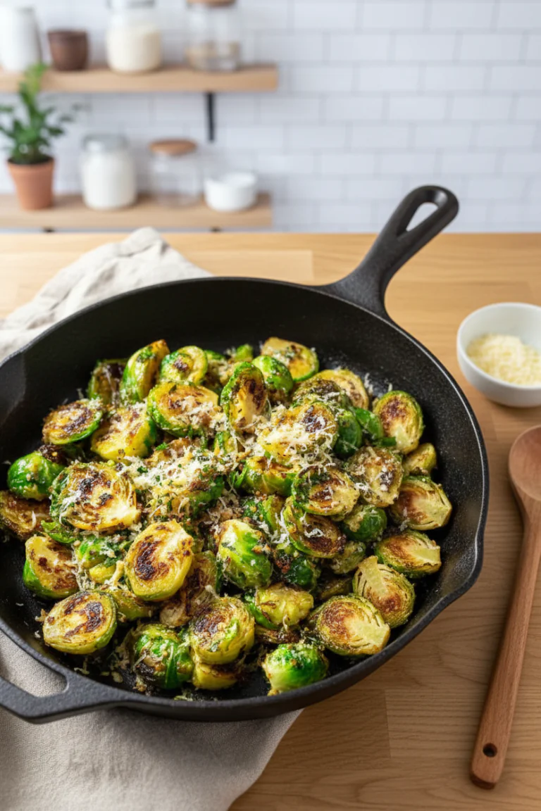 Gebratener Rosenkohl mit Parmesan – Schnell & Lecker Rezept