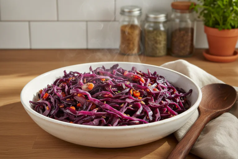 Gebratener Rotkohl mit Apfel und Zwiebeln Rezept – Perfekt Zart