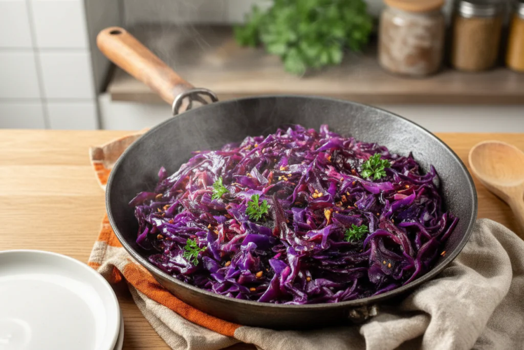 Gebratener Rotkohl mit Apfel und Zwiebeln Rezept – Perfekt Zart