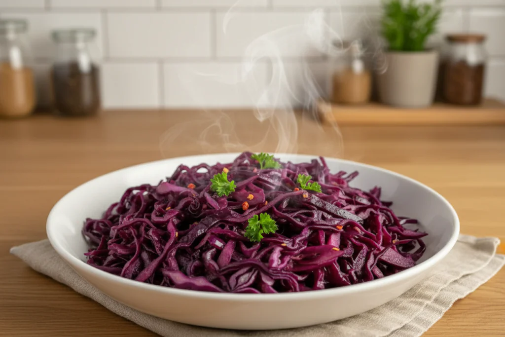 Gebratener Rotkohl mit Apfel und Zwiebeln Rezept – Perfekt Zart