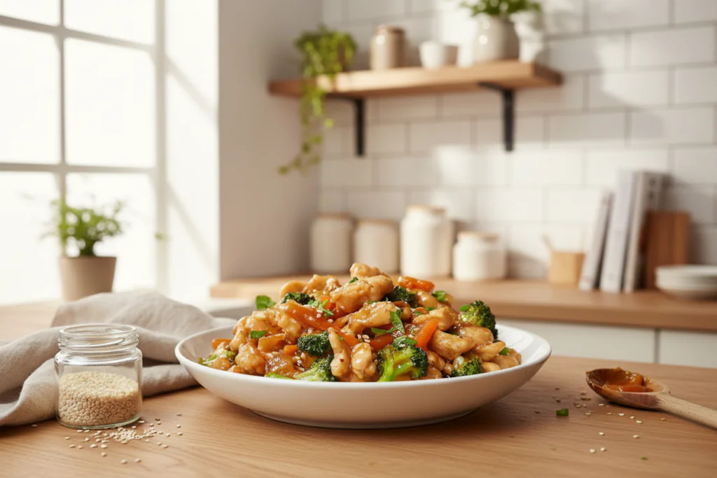 Gemüsepfanne mit Hähnchen Rezept – Einfach Gesund in 30 Minuten