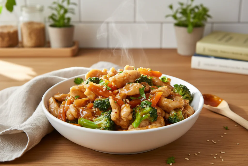 Gemüsepfanne mit Hähnchen Rezept – Einfach Gesund in 30 Minuten