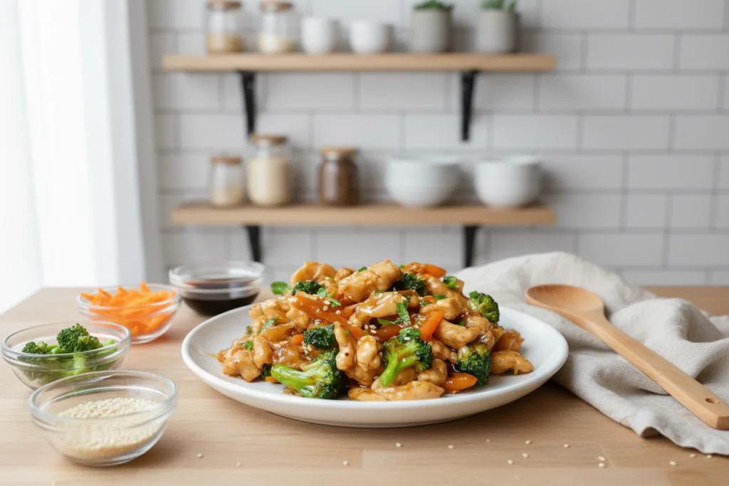 Rinder-Gemüsepfanne mit Reis Meal Prep