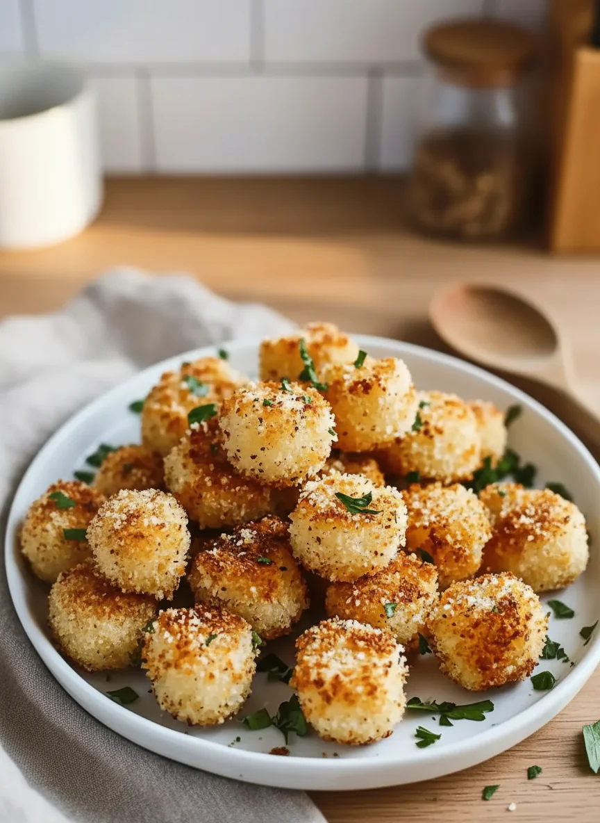 Knusprige Airfryer Knoblauch Parmesan Hähnchenbites Rezept – Lecker in 22 Minuten