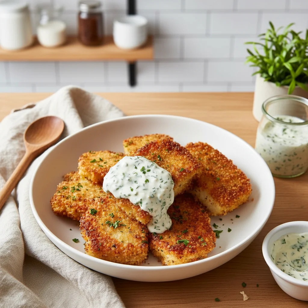 Knusprige Kohlrabi Airfryer Schnitzel Rezept – Vegetarisch einfach in 38 Minuten