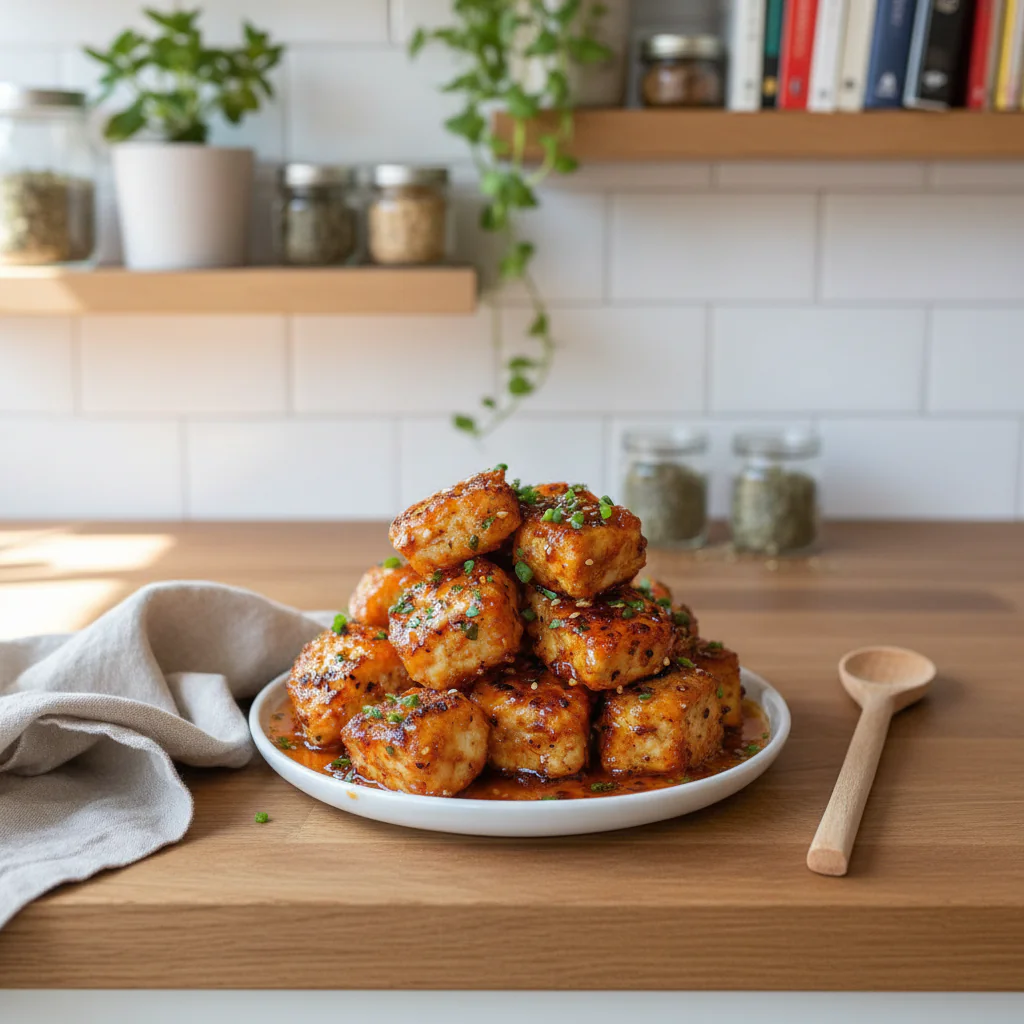 Knuspriger Tofu Rezept einfach – Würzig nach Hähnchenart in 30 Min