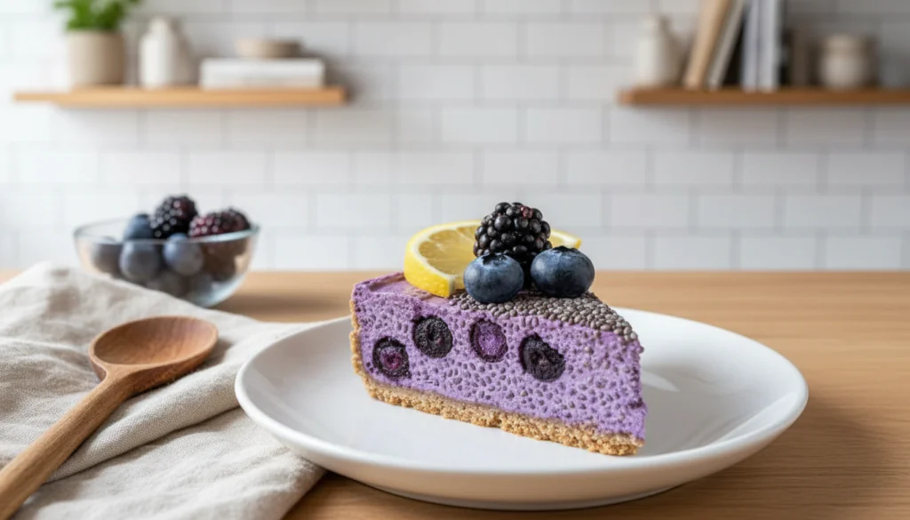 No Bake Blaubeer Chia Pie Rezept – Einfach Gesund in 20 Min