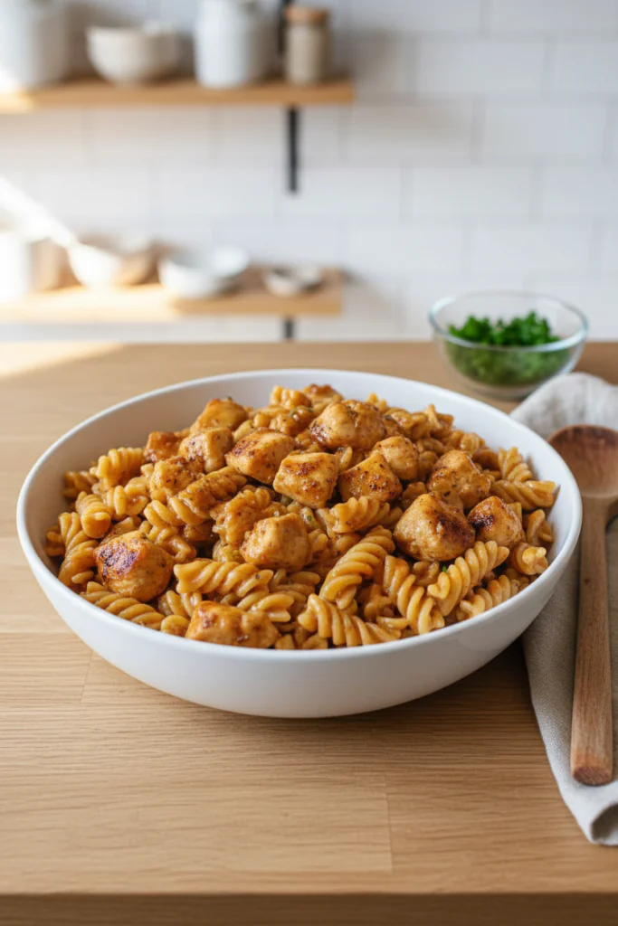 One Pot Honey Garlic BBQ Hähnchen Pasta Rezept – Schnell in 30 Min