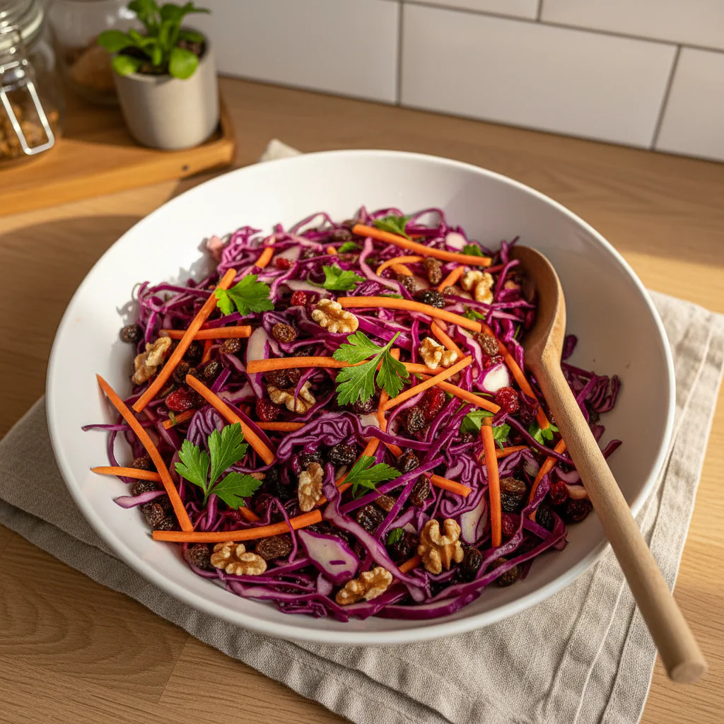 Rotkohl Apfel Karotten Salat Rezept – Gesunde Rohkost Schnell Gemacht