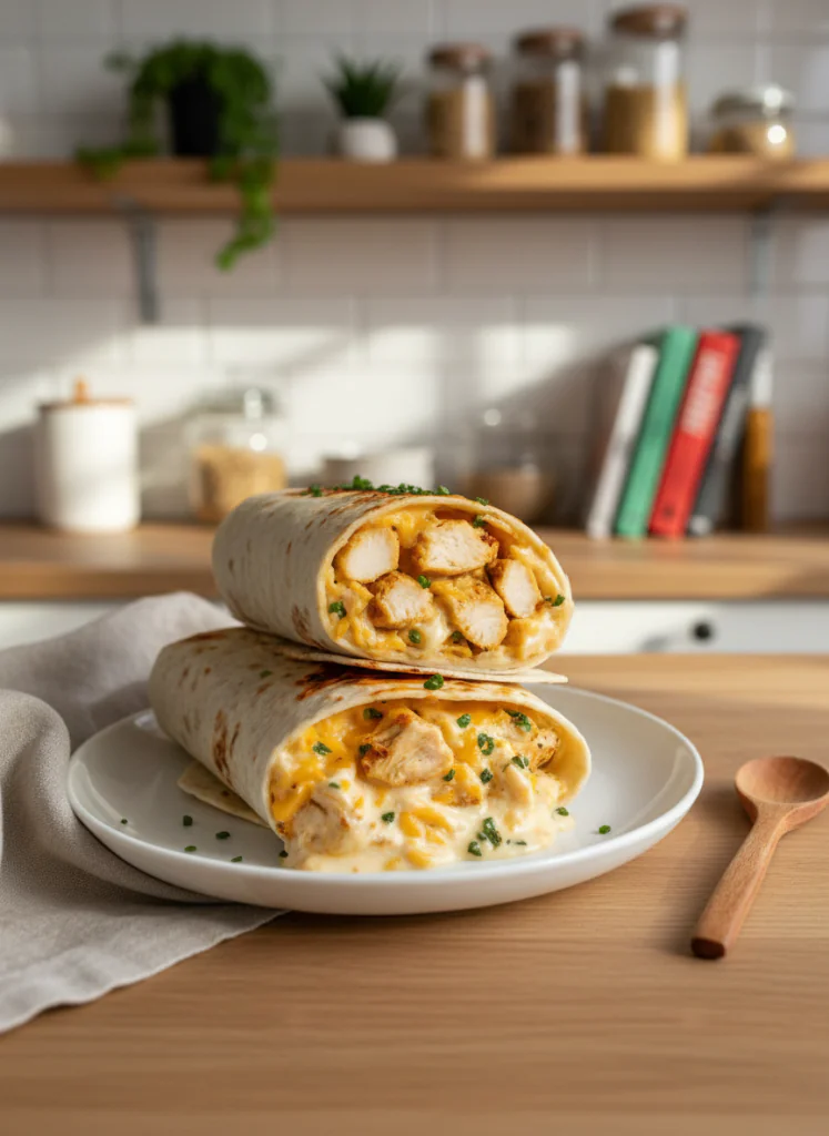 Schnelle Käse Knoblauch Hähnchen Wraps Rezept – Knusprig Lecker in 25 Minuten