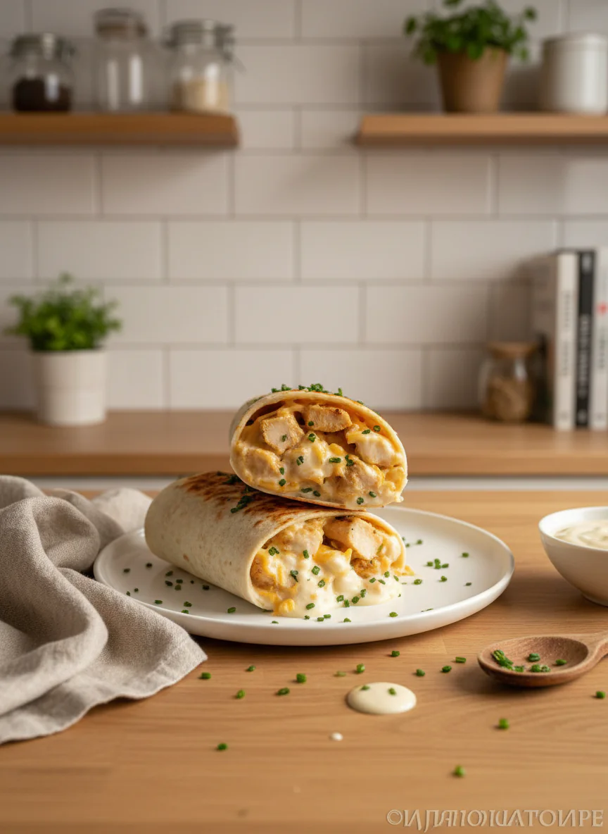 Schnelle Käse Knoblauch Hähnchen Wraps Rezept – Knusprig Lecker in 25 Minuten
