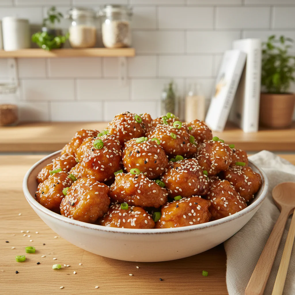 Sesam Hühnchen schnell Abendessen Rezept