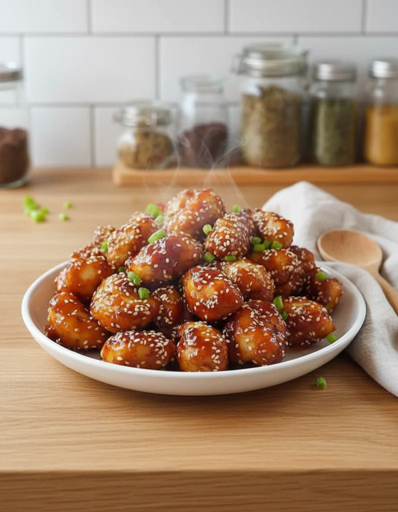 Sesam Hühnchen schnell Abendessen Rezept