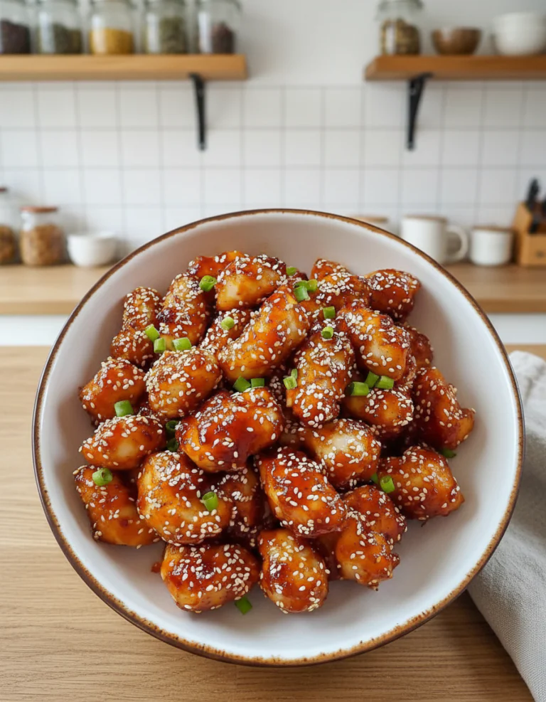 Sesam Hühnchen schnell Abendessen Rezept