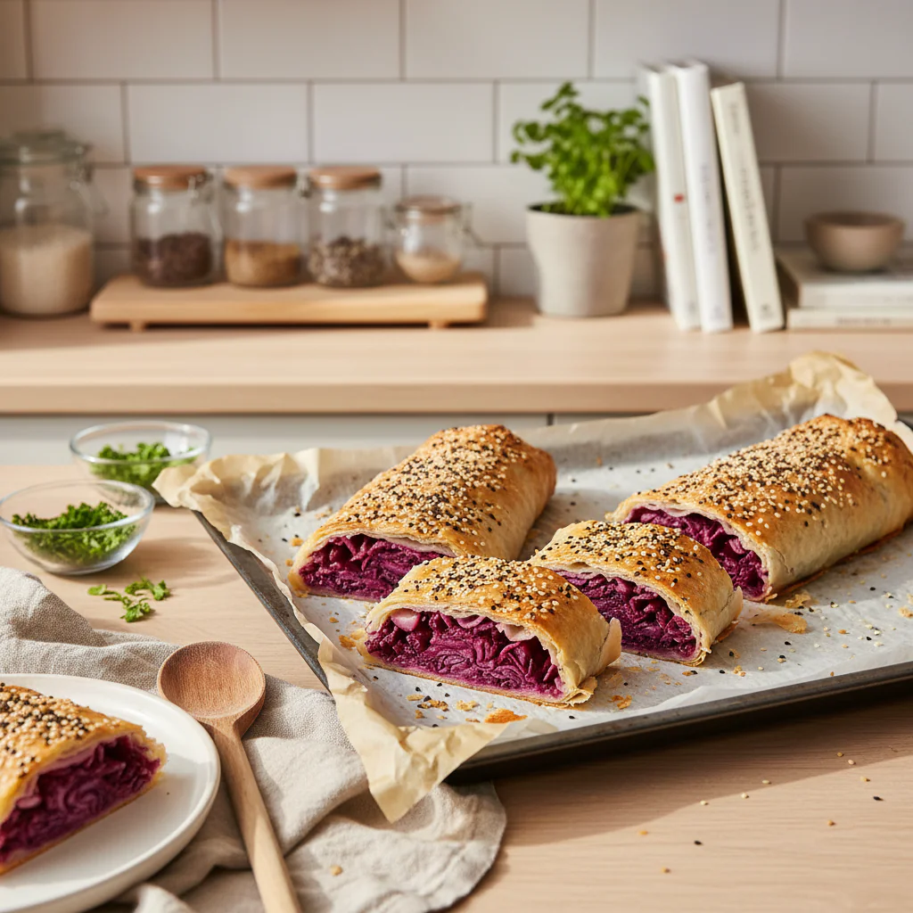 Vegetarischer Rotkohlstrudel Rezept – Herzhafter Strudel Einfach Gemacht