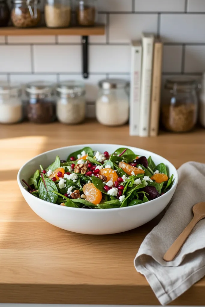 Winter Salat Rezept – Festlich lecker mit Orangen, Feta & Granatapfel