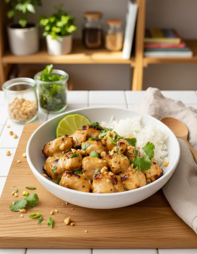 Thailändisches Erdnuss-Hähnchen