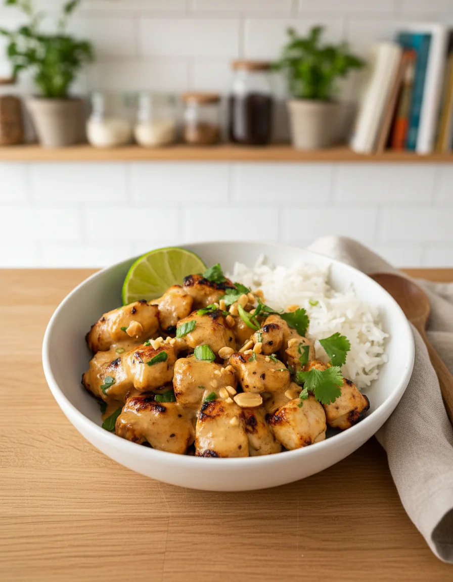 Thailändisches Erdnuss-Hähnchen