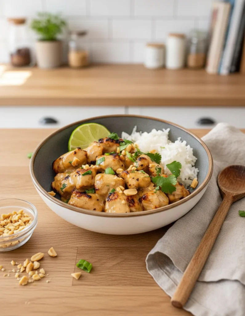 Thailändisches Erdnuss-Hähnchen