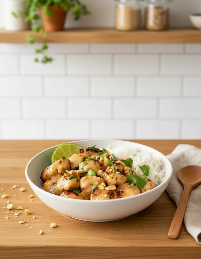 Thailändisches Erdnuss-Hähnchen