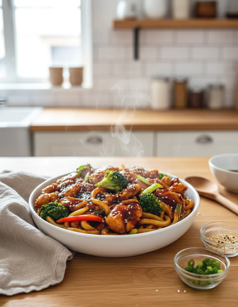 Hähnchen Teriyaki Nudeln