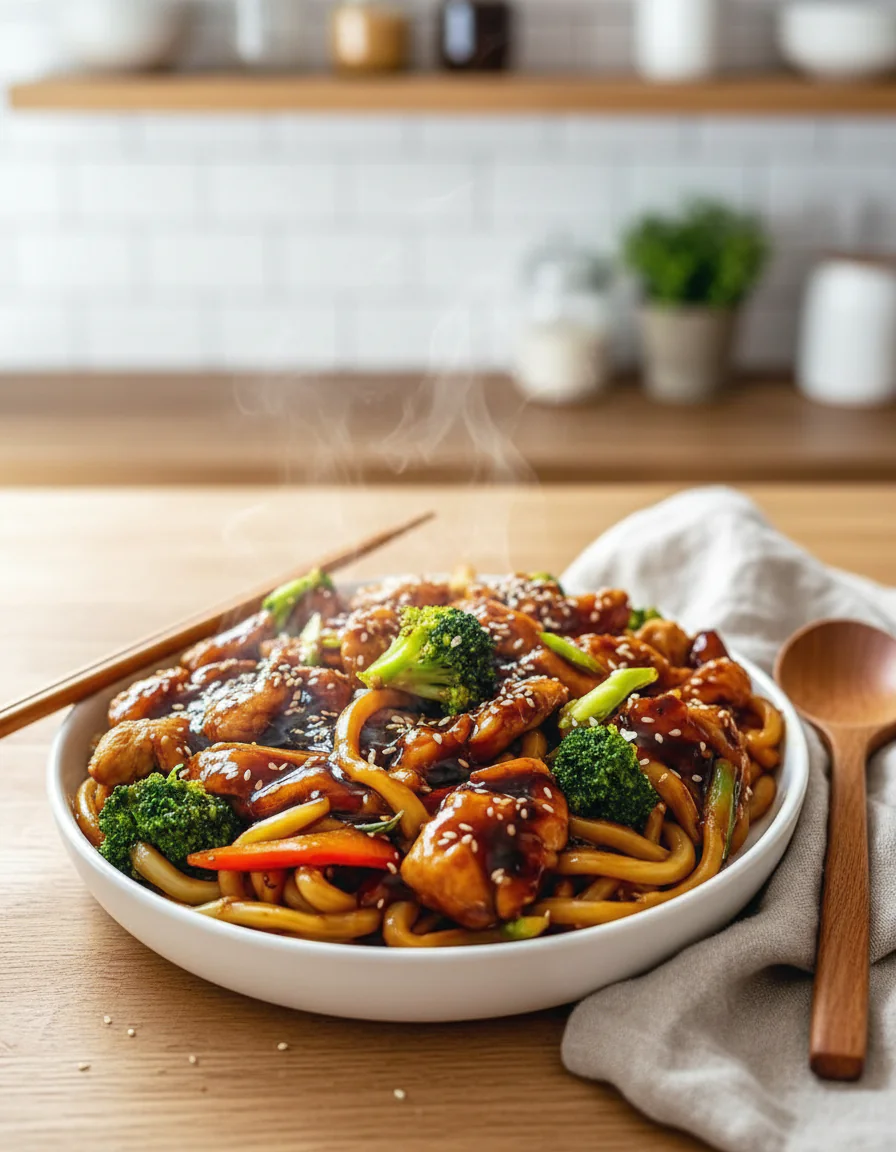 Hähnchen Teriyaki Nudeln zum Vorkochen