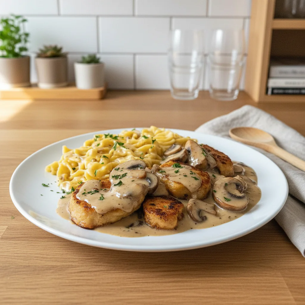 Medaillons in Champignon Rahmsoße